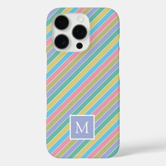 Coques Case-Mate iPhone Monogramme Diagonal Diagonal cool Élégant (Verso)