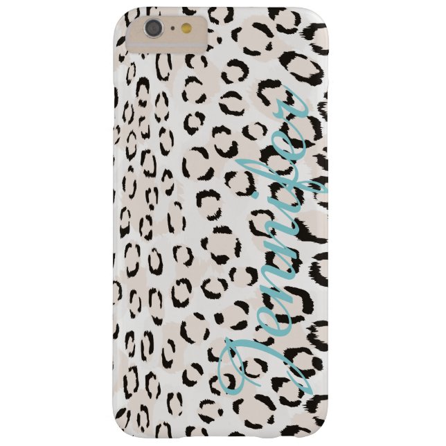 Coques Case-Mate iPhone monogramme d'impression chic de guépard noir et bl (Dos)