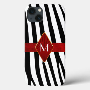 Case-Mate iPhone Case Monogramme d'impression Zebra élégant