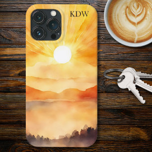 Case-Mate iPhone Case Monogramme du coucher du soleil de montagne
