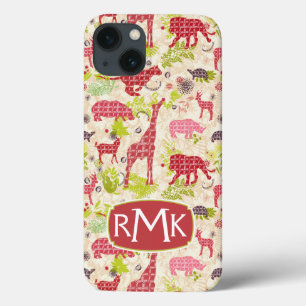 Etui iPhone 13 Monogramme du paradis de jungle