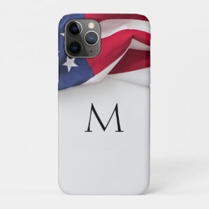Case-Mate iPhone Case Monogramme Élégant du Drapeau Américain Initial