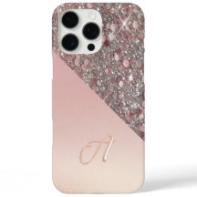 Monogramme élégant en or rose