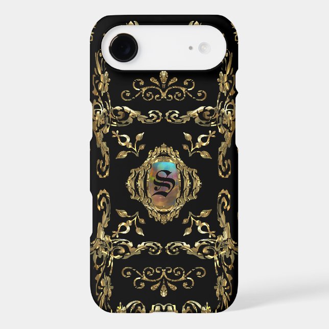 Coques Case-Mate iPhone Monogramme élégant et shellbrooked (Verso)