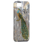 Monogramme élégant fascinant de paon