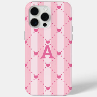 Coque iPhone 15 Pro Max Monogramme Élégant Personnalisé