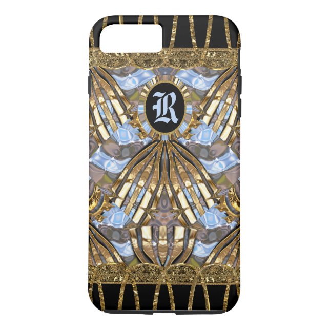 Coques Case-Mate iPhone Monogramme élégant unique de jet de Margo (Dos)