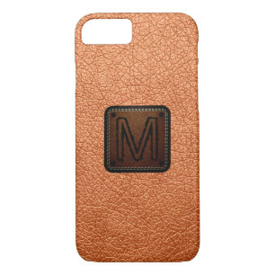 Case-Mate iPhone Case Monogramme en cuir de tangerique atomique