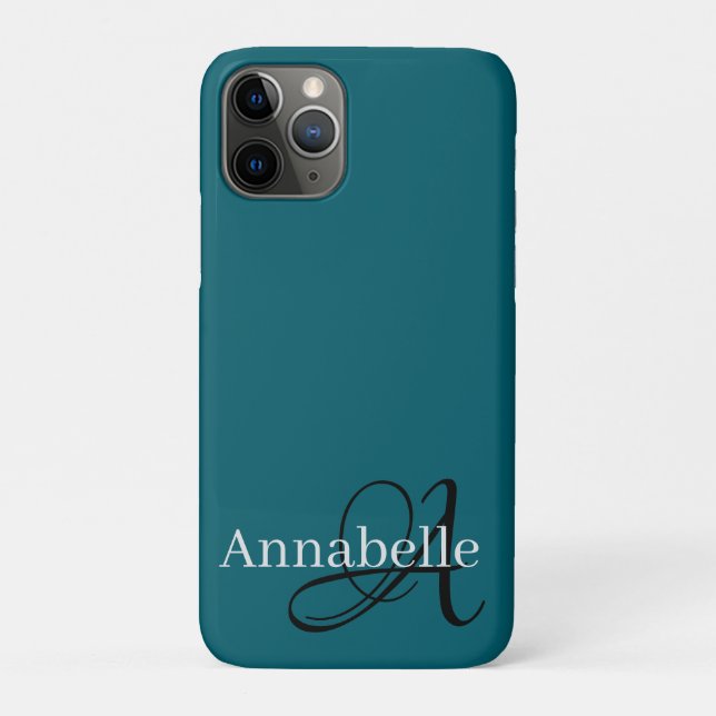 Coques Case-Mate iPhone Monogramme et nom (Dos)