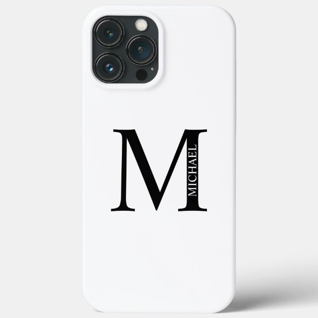 Coques Case-Mate iPhone Monogramme et nom personnalisés (Verso)