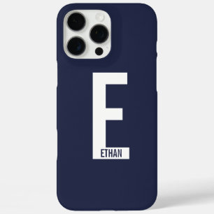 Coques iPhone 16 Pro Max Monogramme et nom personnalisés modernes