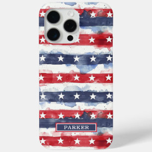 Coque iPhone 15 Pro Max Monogramme étoiles et bandes