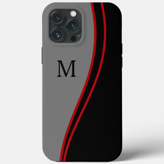 Coques Case-Mate iPhone Monogramme exécutif masculin moderne élégant (Verso)