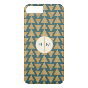 Coque Case-Mate Pour iPhone Monogramme  Extérieur Geo Step  Pat Turquoise Gol