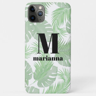 Case-Mate iPhone Case Monogramme Feuilles de palmiers à la mode initial