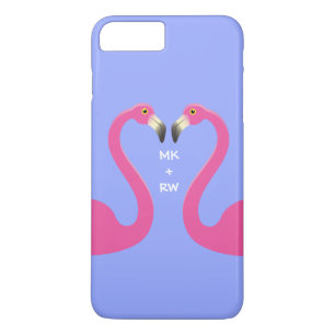 Coque Case-Mate Pour iPhone Monogramme Flamants roses de baiser iPhone 7 Plus 