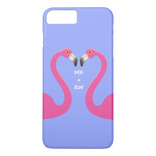 Coques Case-Mate iPhone Monogramme Flamants roses de baiser iPhone 7 Plus  (Dos)