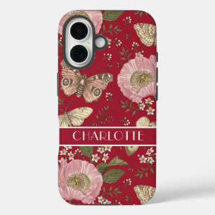 Coque Pour iPhone 16 Monogramme Fleur sauvage moderne botanique floral 