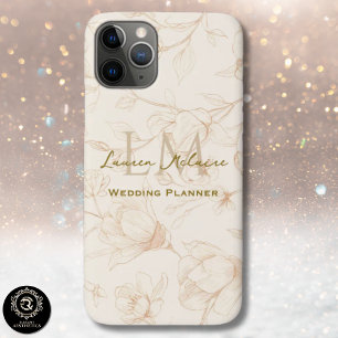 Case-Mate iPhone Case Monogramme Fleur Sauvage Neutre Chic Entreprise iP