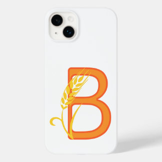 Coque Pour iPhone 14 Plus monogramme floral B lettre majuscule