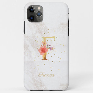 Case-Mate iPhone Case Monogramme floral initial nom F Lettre Personnalis