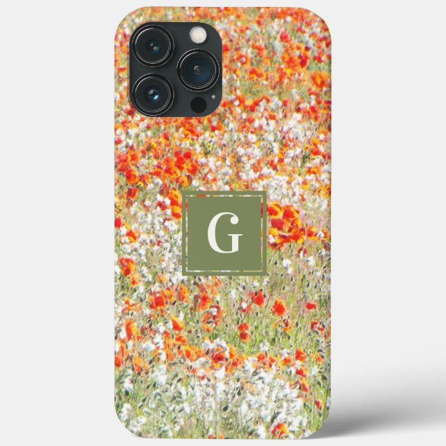 Coques Case-Mate iPhone Monogramme Floral Moderne Fleurs Filles Sauvages É (Verso)