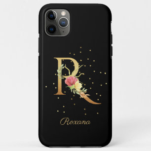 Case-Mate iPhone Case Monogramme floral Personnaliser le nom Lettre R in