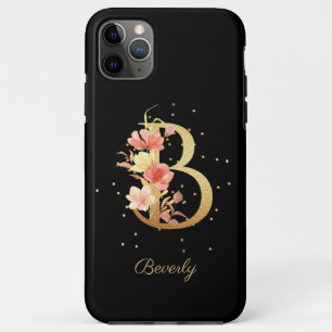 Case-Mate iPhone Case Monogramme Floral Personnaliser Nom Initiale Lettr