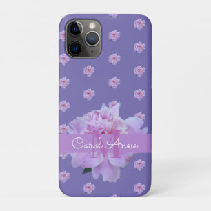 Case-Mate iPhone Case Monogramme floral rose de pivoine violet