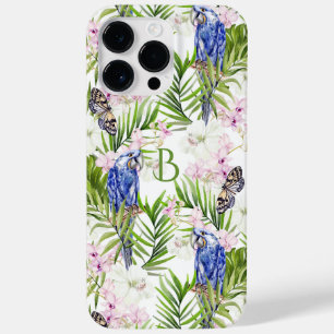 Coque Pour Pour iPhone 14 Pro Max Monogramme Floral Tropical Moderne Féminin Nature