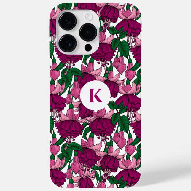 Coques Case-Mate iPhone monogramme Fuchsia (Verso)