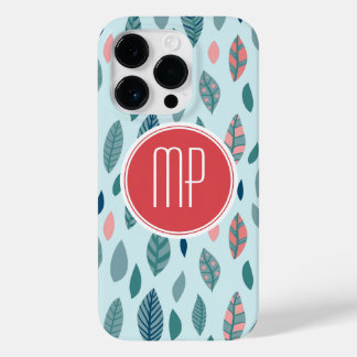 Coques Pour iPhone Monogramme Girly Whimsical Feuille Motif