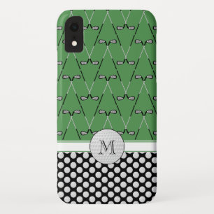 Case-Mate iPhone Case Monogramme golf motifs vert noir