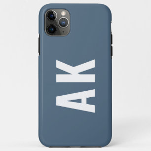 Case-Mate iPhone Case Monogramme gras minimaliste Paraphe bleu personnal