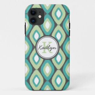 Coque iPhone 11 Monogramme Ikat Diamonds Motif