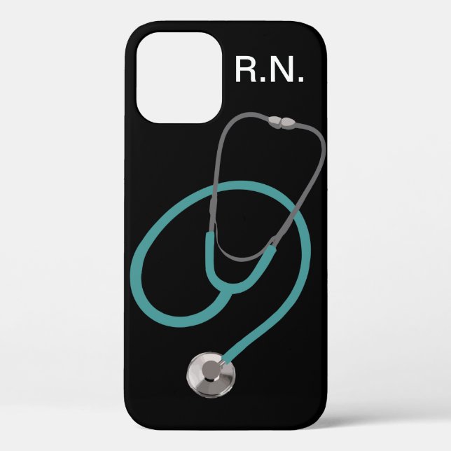 Coques Case-Mate iPhone Monogramme Infirmière Médicale Thème R.N. (Verso)