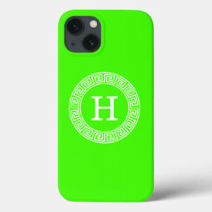 Etui iPhone Case-Mate Monogramme initial du cadre de ligne clé grecque v