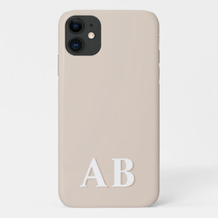 Case-Mate iPhone Case Monogramme Initial Minimal Moderne Beige