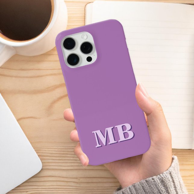 Coques Case-Mate iPhone Monogramme initial minimaliste moderne (Créateur téléchargé)