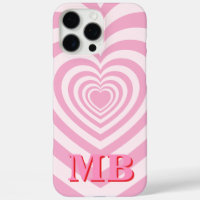Monogramme initial minimaliste rose moderne