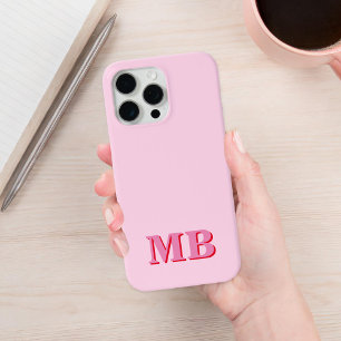 Case-Mate iPhone Case Monogramme initial minimaliste rose moderne