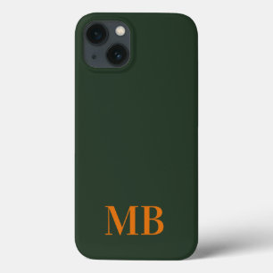Case-Mate iPhone Case Monogramme initial minimaliste vert moderne