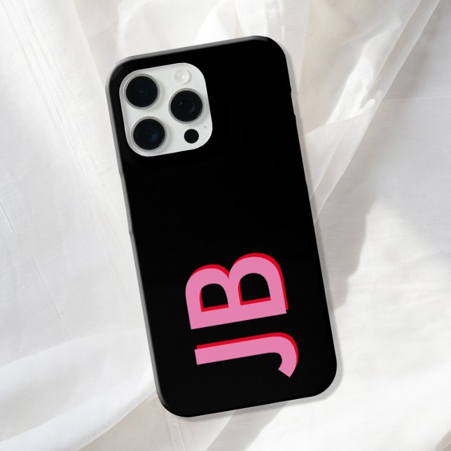 Coques Case-Mate iPhone Monogramme initial personnalisé en gras (Créateur téléchargé)