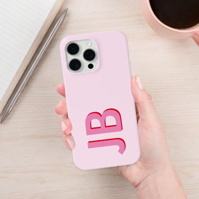 Coques Case-Mate iPhone Monogramme initial personnalisé en gras (Créateur téléchargé)