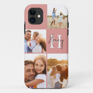 Case-Mate iPhone Case Monogramme initial rose de collage photo moderne