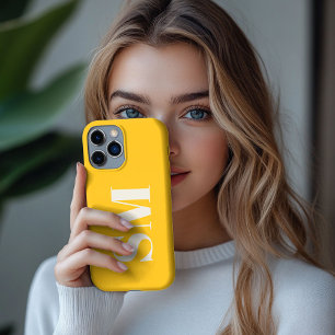 Case-Mate iPhone Case Monogramme initiale jaune vif