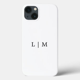 Case-Mate iPhone Case Monogramme Initiale Simple Noir et Blanc Minimalis