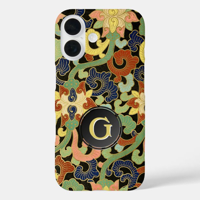 Coques Case-Mate iPhone Monogramme Iris Flowers (Verso)