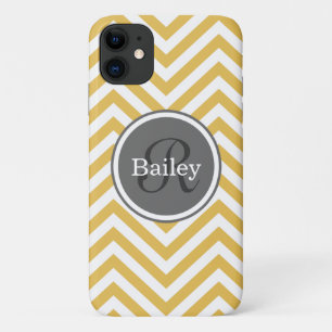 Case-Mate iPhone Case Monogramme jaune Chevron