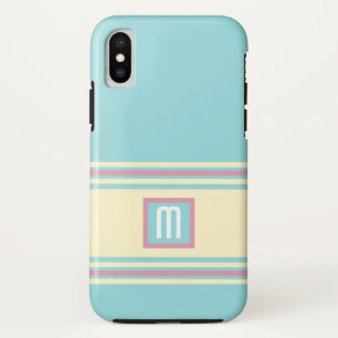 Case-Mate iPhone Case Monogramme jaune rose bleu Moderne Élégant